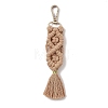 Handmade Macrame Nylon Thread Pendant Decorations HJEW-P019-06G-02-1