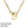 304 Stainless Steel Number Pendant Necklaces FS-WG6717D-07-1