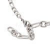 304 Stainless Steel Figaro Chain and Paperclip Chain Necklaces NJEW-JN05834-5