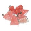 Cherry Quartz Glass Pendants G-B127-13P-06-1