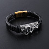 Punk Braided PU Leather Cord Bracelets VJ0992-2-2
