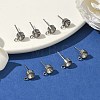 Non-Tarnish 201 Stainless Steel Stud Earring Settings X-STAS-S041-08-5