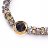 Natural Black Agate(Dyed) Gemstone Stretch Bracelets BJEW-JB05025-05-2