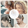 Bridal Mesh Veil Floral Cloth Hair Combs MRMJ-WH0077-096-6