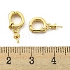 Brass Micro Pave Clear Cubic Zirconia Pendant Bail KK-G490-11G-3