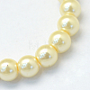 Baking Painted Pearlized Glass Pearl Round Bead Strands HY-Q003-4mm-21-2