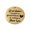 201 Stainless Steel Pendants STAS-R002-01G-02-1
