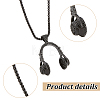 3Pcs 3 Colors Alloy Music Headset Pendant Necklaces Set for Women NJEW-AN0001-28-3