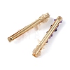 5Pcs 5 Styles Synthetic Turquoise & Natural Rose Quartz & Flower Amazonite & Lapis Lazuli & Amethyst & Topaz Jade Chip Alligator Hair Clips PHAR-TA000010-3