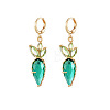 Brass Cubic Zirconia Dangle Earrings FS-WGE833D-01-1