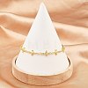 Virgin Mary Theme Brass Micro Pave Clear Cubic Zirconia Link Chain Bracelets for Women BJEW-A090-08A-G-2
