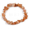 Unisex Chip Natural Red Aventurine Beaded Stretch Bracelets BJEW-S143-22-2