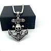 Vintage Viking Anchor Pendant 304 Stainless Steel Men’s Fashion Necklaces IH1305-2