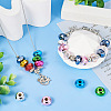 80Pcs 8 Colors Resin European Beads RESI-TA0002-30-7
