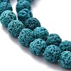 Natural Lava Rock Round Bead Strands G-I124-6mm-09-2