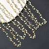 Brass Enamel Evil Eye Link Chain Necklaces NJEW-G183-01G-1
