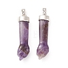 Natural Amethyst Pendants G-K322-01C-2