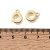 Brass Micro Pave Clear Cubic Zirconia Tube Bails KK-C255-27G-3