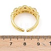 Brass Micro Pave Cubic Zirconia Cuff Rings for Women RJEW-Z113-47G-3