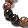 Natural Rhodonite Round Beads Strand G-E583-01B-3