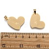 304 Stainless Steel Heart Lord's Prayer Cross Pendants X-STAS-O065-15-3