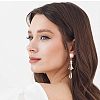 50Pcs Flat Round 304 Stainless Steel Stud Earrings Findings STAS-BBC0005-85D-5