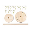 Flat Round Wooden Eyeglasses Organizer Holder ODIS-T002-01A-02-2