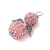 Alloy with Glass Seed Beads Pendants PALLOY-MZ00276-03-3