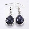 Natural & Synthetic Mixed Stone Dangle Earrings EJEW-P143-A-2