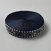 Rhombus Vintage Jacquard Polyester Ribbon OCOR-WH0105-182A-01-2