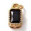 Real 18K Gold Plated Brass Inlaid Cubic Zirconia Charms X-ZIRC-L100-075G-07-2