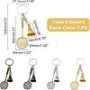 Unicraftale 4Pcs 4 Colors Zinc Alloy Keychain KEYC-UN0001-07-2