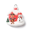 Christmas Opaque Resin Pendants RESI-A049-05I-1