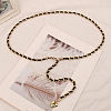 1Pc Alloy PU Leather Braided Waist Chains for Woman AJEW-CL0005-49B-3