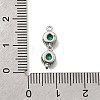 Brass Pave Cubic Zirconia Connector Charms KK-N289-26-4