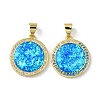 Brass Micro Pave Cubic Zirconia Pendants KK-A197-20G-1