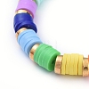 Handmade Polymer Clay Heishi Beads Stretch Bracelets BJEW-JB05160-M-3