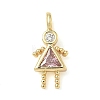 Brass Micro Pave Cubic Zirconia Pendants ZIRC-I356-17G-B10-1
