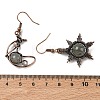 Natural & Synthetic Gemstone Dangle Earrings G-H359-07R-5