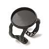 Hammered 304 Stainless Steel Cuff Ring Components SA-CBAC0DF-02E-EB-1