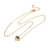 Brass Pave Cubic Zirconia Birth Stone Constellation Pendant Cable Chain Necklaces LS-NJEW-D334-01G-10-4