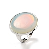 Opalite Round Adjustable Rings RJEW-K371-09S-28-2