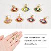  12Pcs 6 Style Brass Micro Pave Clear Cubic Zirconia Charms KK-NB0001-44-5