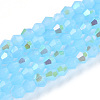 Imitation Jade Electroplate Glass Beads Strands EGLA-A039-J2mm-L03-1