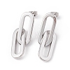 304 Stainless Steel Interlocking Oval Dangle Stud Earrings for Women EJEW-E264-06-2