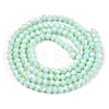 Opaque Solid Color Electroplate Glass Beads Strands X-EGLA-A039-P2mm-L20-3