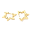 Rack Plating Brass Star Hoop Earrings for Women EJEW-D059-07G-2