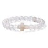 Natural Agate Round Beads Stretch Bracelets YG0612-19-1