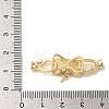 Brass Micro Pave Clear Cubic Zirconia Fold Over Clasps KK-K385-007G-4