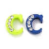 Spray Painted Zinc Alloy Slide Charms ALRI-WH0005-13C-2